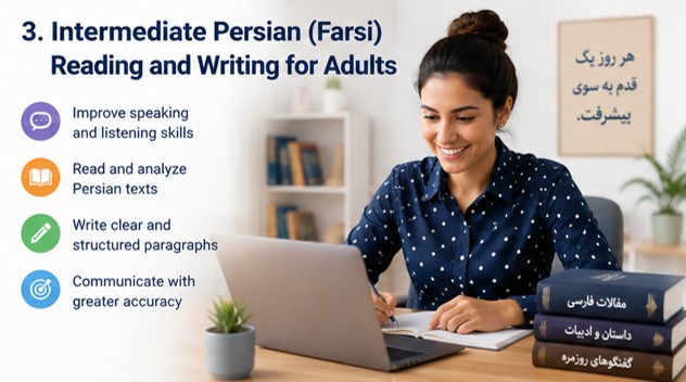 intermediate farsi reading and writing for adults